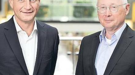 Zwei Männer, ein Sender. Torsten Rossmann, dem Vorsitzenden der N-24-Geschäftsführung (links), und Stefan Aust ist es um die Zukunft des Senders nicht bange. 