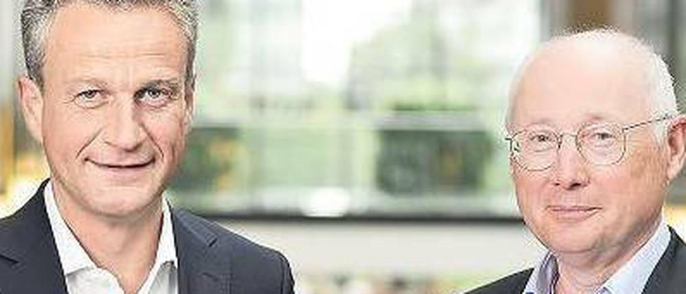 Zwei Männer, ein Sender. Torsten Rossmann, dem Vorsitzenden der N-24-Geschäftsführung (links), und Stefan Aust ist es um die Zukunft des Senders nicht bange.
