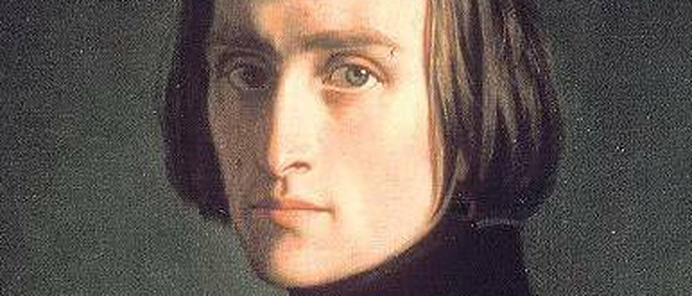 Erster Europäer. Für seinen Schwiegersohn Richard Wagner machte er in Bayreuth bereitwillig „den Pudel“, selbst galt er als Inbegriff des rastlos reisenden romantischen Klaviervirtuosen: Franz Liszt (1811–1886), hier auf einem Gemälde von Henri Lehmann.