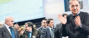 Beifall klatscht Fiat-Chef Sergio Marchionne am Montag zum Handelsauftakt an der Mailänder Börse. 