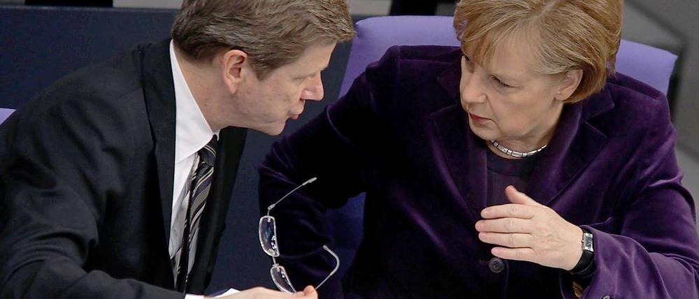 Weitermachen, immer weitermachen! Kanzlerin bekniet Vizekanzler.