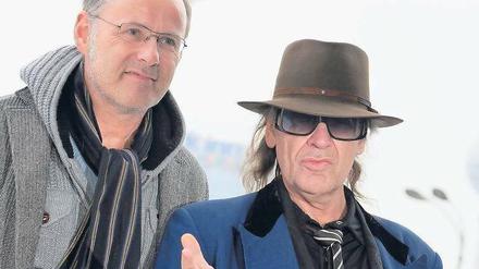 Zeitgeschichte wollen Reinhold Beckmann und Udo Lindenberg (r.) erzählen. 
