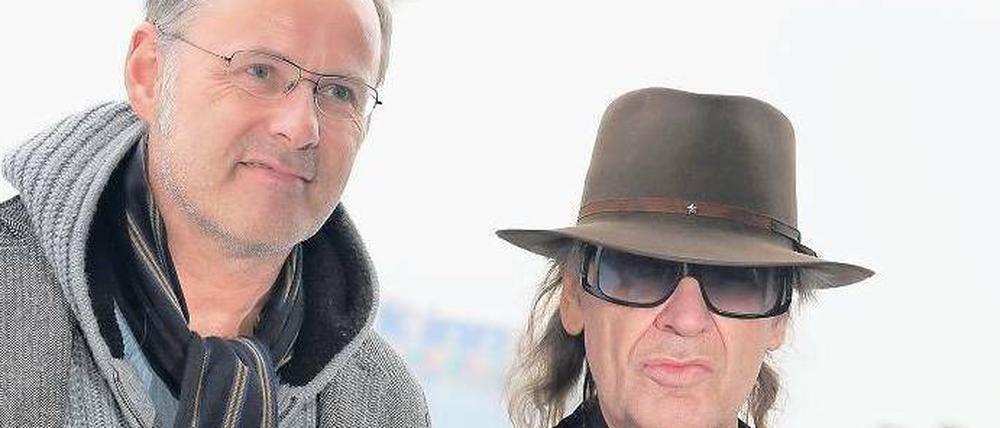 Zeitgeschichte wollen Reinhold Beckmann und Udo Lindenberg (r.) erzählen. 