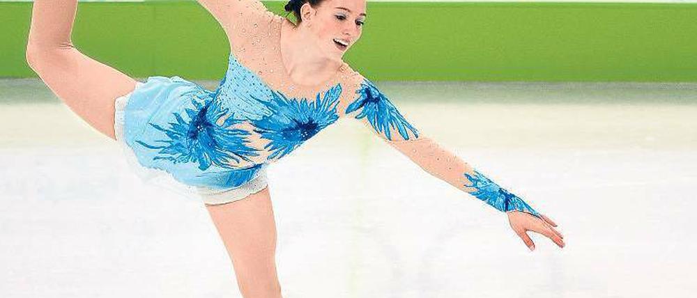 Muss sich strecken. Die 17-jährige Olympiateilnehmerin Sarah Hecken hat bereits jüngere Konkurrentinnen.