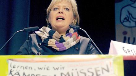 Linken-Chefin Gesine Lötzsch am Samstag in Berlin.