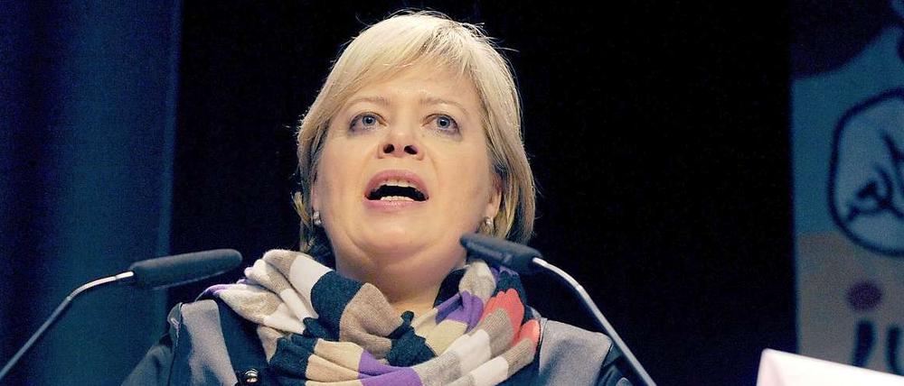 Linken-Chefin Gesine Lötzsch am Samstag in Berlin.