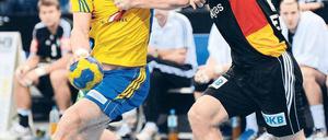 Heimvorteil. Die Schweden um Kim Ekdahl Du Rietz (l.) wollen den WM-Titel. Foto: dpa