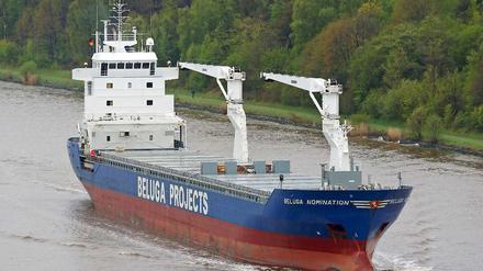 Das unter der Flagge Antigua und Barbuda fahrende Transportschiff "Beluga Nomination" der Bremer Reederei Beluga Shipping.