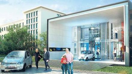 Zuhause auftanken. Ein Pilotprojekt soll Wohnen und Elektromobilität optimal verknüpfen: Das Haus erzeugt den Strom, den das Auto dann tankt. Das Haus wird noch dieses Jahr gebaut.