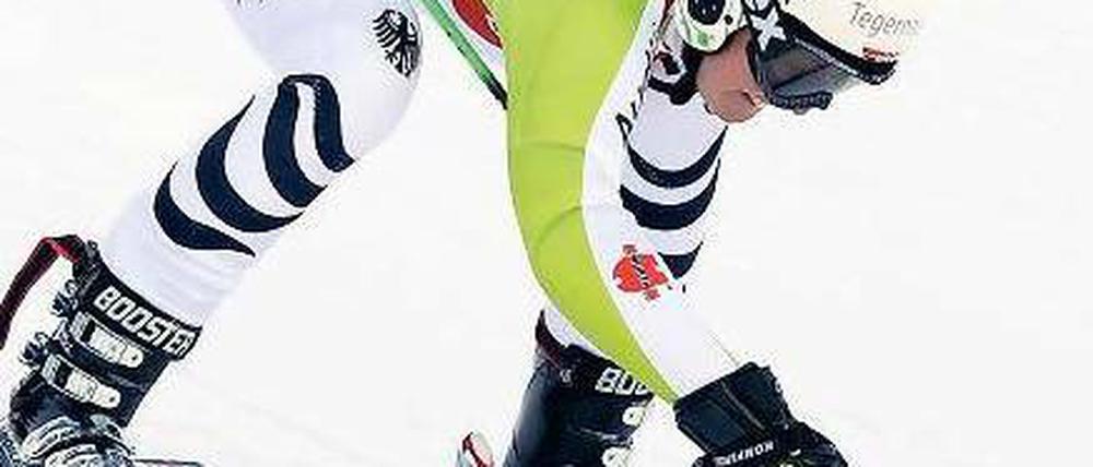 Das Ziel vor Augen. Viktoria Rebensburg will heute eine Medaille gewinnen. Foto: AFP