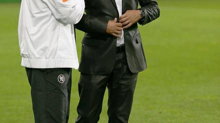 In der Krise vereint: Thomas Schaaf (links) und Armin Veh haben wenig zu lachen im Moment.