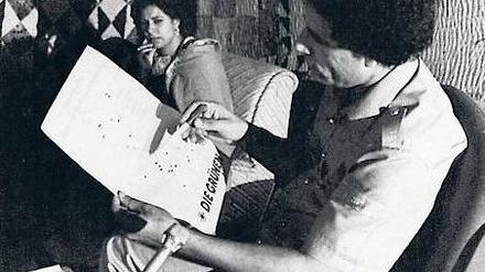 Grün zu Grün: Eine Delegation der deutschen "Grünen" besuchte den Verfasser des "Grünen Buchs", Muammar al-Gaddafi, im Jahr 1982.