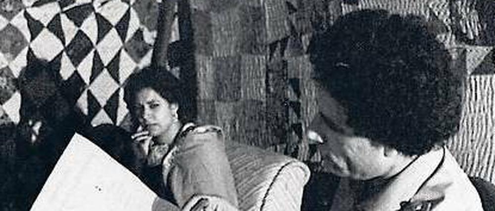 Grün zu Grün: Eine Delegation der deutschen "Grünen" besuchte den Verfasser des "Grünen Buchs", Muammar al-Gaddafi, im Jahr 1982.