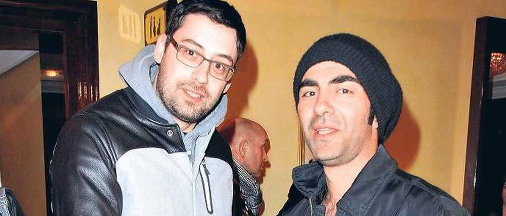 Hand drauf. Vor kurzem besuchten Sido und Fatih Akin den Empfang des Medienboards Berlin-Brandenburg. Das fördert ihren gemeinsamen Film mit 750 000 Euro.
