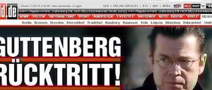 Carmen Nebels Liebes-Aus und Bohlens neue Chance für Sarah verdrängt: So meldete Bild.de den Guttenberg-Rücktritt.