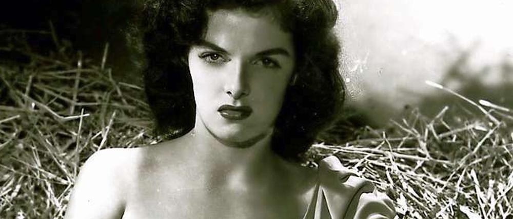 Jane Russell wirbt 1943 für "The Outlaw".