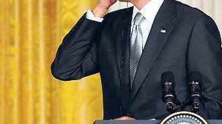 Sorgenvoll im weißen Haus: Präsident Barack Obama wird durch die Folgen der Finanzkrise getrieben.
