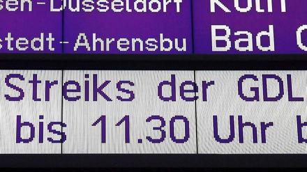 Von 8.30 bis 11.30 Uhr haben die Lokführer am Freitagvormittag erneut gestreikt.