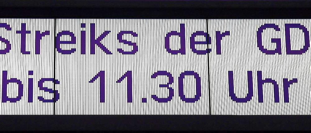 Von 8.30 bis 11.30 Uhr haben die Lokführer am Freitagvormittag erneut gestreikt.