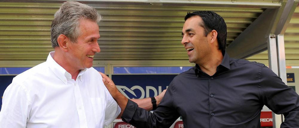 Jupp Heynckes und Robin Dutt (r.).