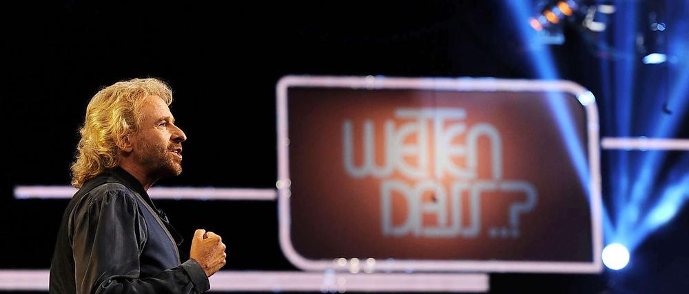 Thomas Gottschalk mit „Wetten, dass...?“ in Augsburg.
