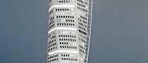 Turning Torso in Malmö. Im zweithöchsten Wohnhaus Europas erhellen LEDs von Osram die Geschosse. 