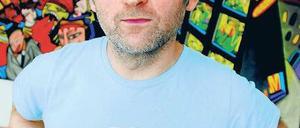 Hallo Berlin. Jim Avignon beim Aufbauen seiner neuen Ausstellung im Haus am Lützowplatz. „Hello Thor“ ist das Plattenlabel seiner Band Anxieteam. 