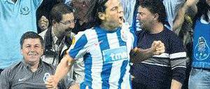 Sprung ins Halbfinale? Falcao und der FC Porto stehen vor dem Einzug in die nächste Runde der Europa League. Foto: AFP
