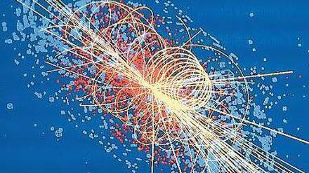 Feuerwerk. Mit bloßem Auge lassen sich Kollisionen von Elementarteilchen nicht beobachten. Die Crashs sind zu schnell, die Partikel zu klein. Physiker behelfen sich dann mit Computersimulationen.