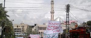 Demonstration in der syrischen Hafenstadt Banias.