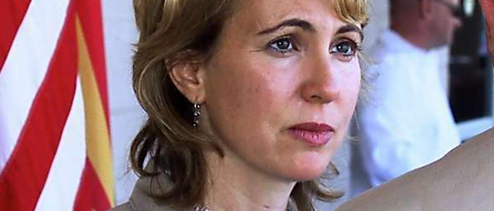 Die Kongressabgeordnete Gabby Giffords wurde bei einem Attentat im Januar schwer verletzt.