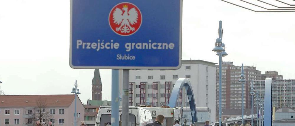 Der Blick auf Frankfurt/Oder von der polnischen Seite aus. Zum 1. Mai fallen die letzten Schranken für EU-Bürger am deutschen Arbeitsmarkt.