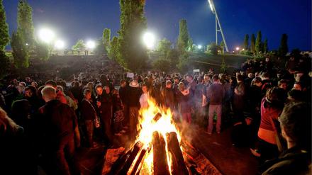 Die Walpurgisnacht im Mauerpark.