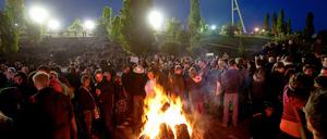 Die Walpurgisnacht im Mauerpark.