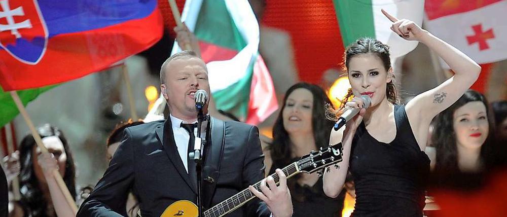 Endlich, nach vielen Vorausscheidungen hatte am Samstagabend das Finale mit dem Duo Stefan Raab und Lena begonnen.