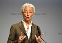 Christine Lagarde spricht bei ihrer ersten Rede als neue Präsidentin der Europäischen Zentralbank in Frankfurt.