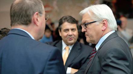 SPD-Führungspersonal: Peer Steinbrück, Sigmar Gabriel und Frank-Walter Steinmeier.