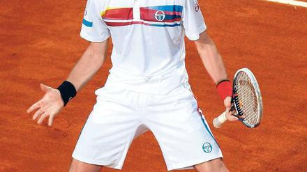 Wer will mich aufhalten? Novak Djokovic zeichnet seine Hingabe zum Tennis aus. Die könnte ihn bis an die Spitze bringen. Foto: Reuters
