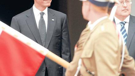 Staatsgast Barack Obama mit Polens Präsident Bronislaw Komorowski. Foto: rtr