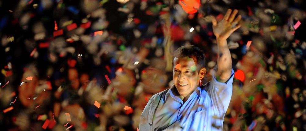 Ollanta Humala ließ sich von seinen Anhängern feiern.
