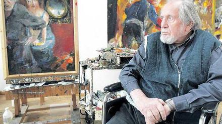 Malen, übermalen, neu malen. Bernhard Heisig in seinem Atelier in Strohdehne im Havellandkreis.