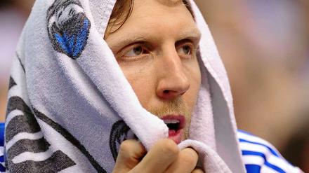 Dirk Nowitzki war während der NBA-Finalspiele nicht immer topfit.