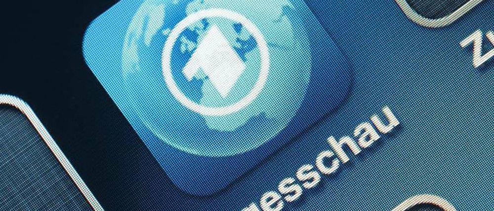 Rundfunk oder Zeitung, das ist bei der „Tagesschau“-App die umstrittene Frage. F.: dpa