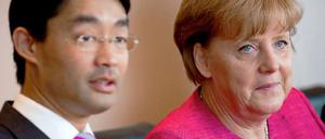 Wirtschaftsminister Philipp Rösler und Bundeskanzlerin Angela Merkel.