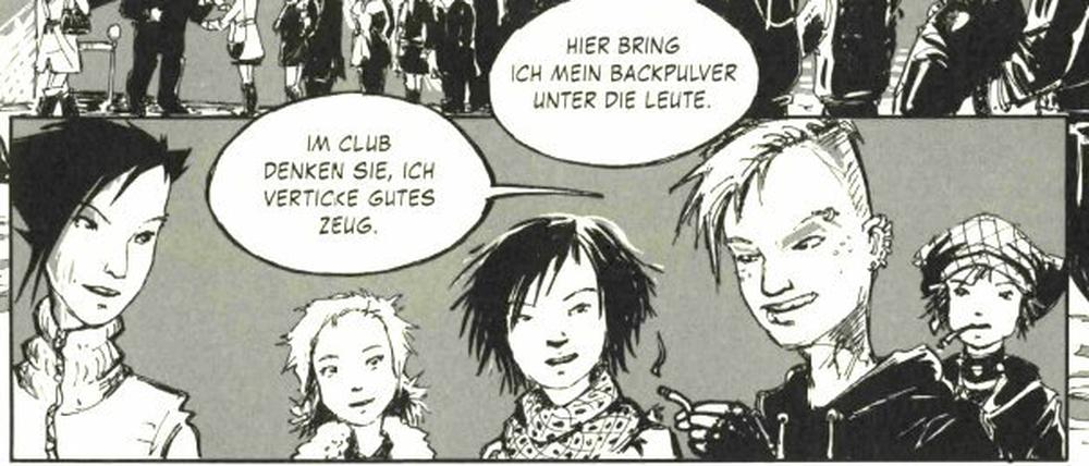 Straßenkids. Eine Seite aus "Asphalt Tribe".