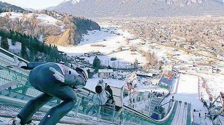 Talfahrt oder Sprungchance? Im Gegensatz zu Sotschi stehen in Garmisch-Partenkirchen vor der Wahl schon Sportanlagen. 