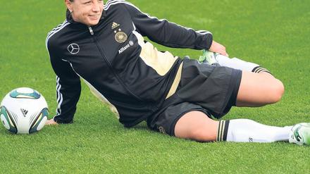 Inka Grings, 32, hat in 92 Länderspielen 62 Tore erzielt und ist die drittbeste Torschützin in der Geschichte des Nationalteams. Foto: dapd
