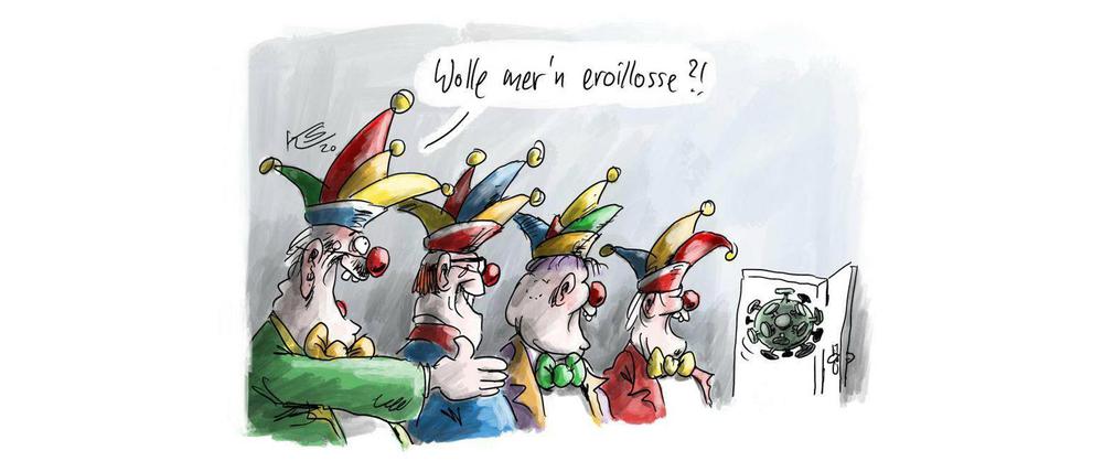 Kugel mit Noppen: Diese Karikatur von Anfang 2020 verstand damals nicht jeder.