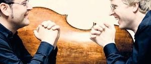 Zweisam stark. Pianist Paul Rivinius und Cellist Julian Steckel. Foto: Borggreve