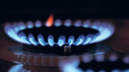 Eine Gasflamme.